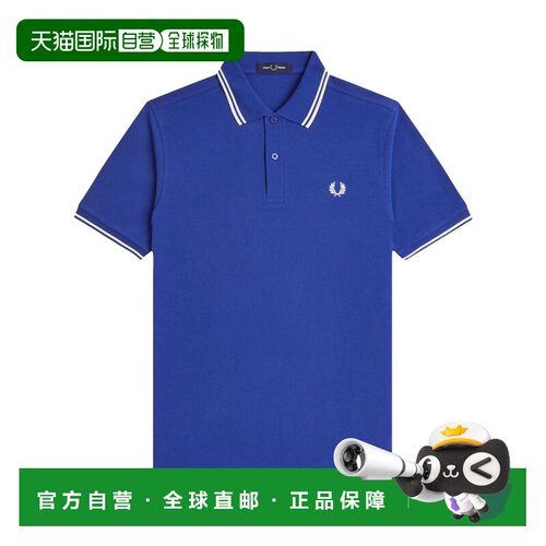 香港直邮FRED PERRY 男士T恤 FPM3600P5799A SS2026 蓝色 Polo Wi