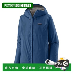 自营欧洲直邮PATAGONIA TORRENTSHELL男士深蓝色再生聚酯连帽外套