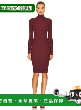 1h可退 香港直邮Alaia 女士 罗纹连衣裙 AA9R22732M707 red红色