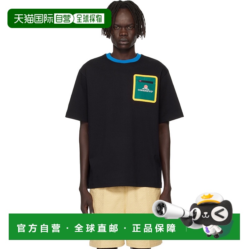香港直邮Casablanca 男士 黑色 Montagne T 恤 MPF25JTS04301