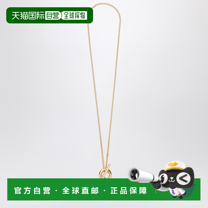1h可退 香港直邮LOEWE 罗意威 女士 Anagram 镀金银色项链 J82124