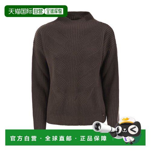 香港直邮Herno 女士 PURE 羊毛织纹针织高领套头衫 ML00023DR7018