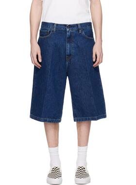 1h可退 香港直邮CARHARTT WIP 男士 蓝色 Langdon 牛仔短裤 I0365