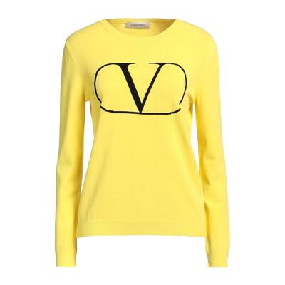 香港直邮valentino 华伦天奴 女士 毛衣 yellow黄色 舒适时尚