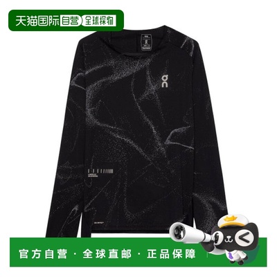 自营欧洲直邮ON昂跑 PERFORMANCE男士黑色再生聚酯运动长袖T恤