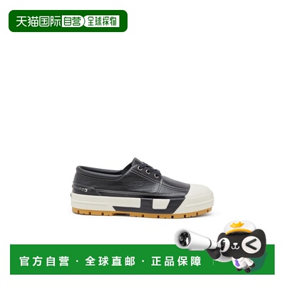 自营欧洲直邮Diesel迪赛 S-D-Verse 男士皮革混合黑色乐福鞋船鞋
