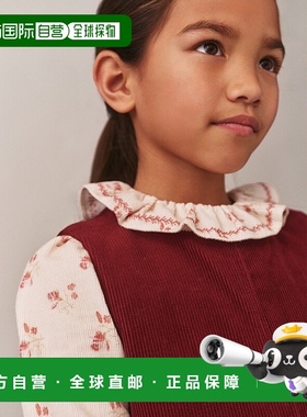 欧洲直邮Bonpoint小樱桃 Timber女童白色印花天鹅绒樱桃刺绣上衣