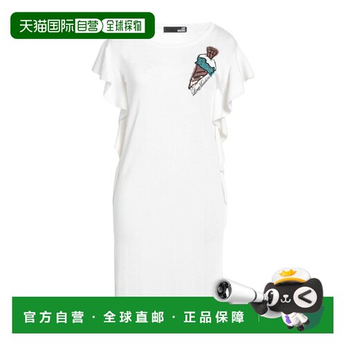 香港直邮moschino 爱莫斯奇诺 女士 短款连衣裙 white白色 舒适时