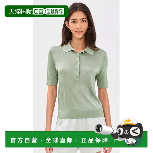 1h可退 香港直邮THEORY 希尔瑞 女士 短袖透视Polo衫  舒适时尚