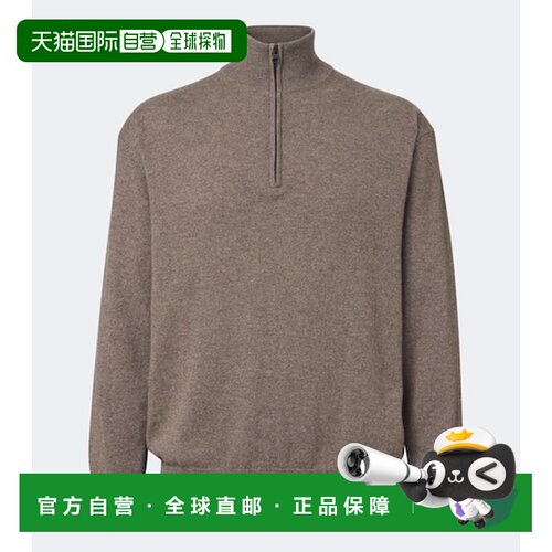 香港直邮LISA YANG 男士 Augustus 羊绒半拉链毛衣