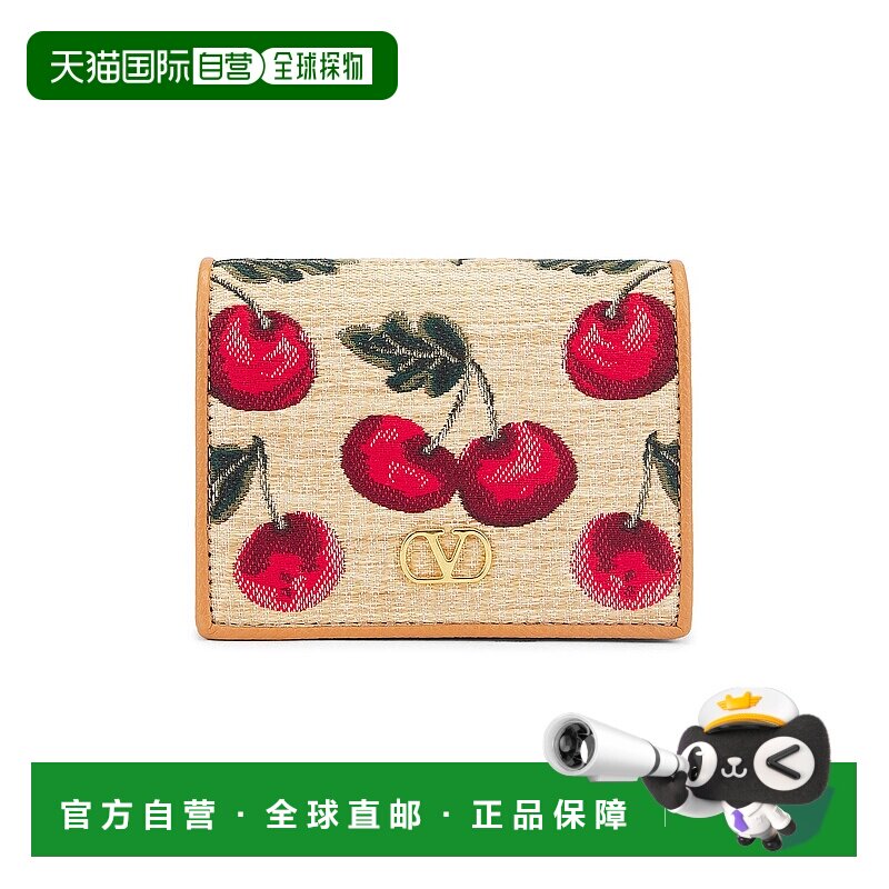 香港直邮Valentino 华伦天奴 女士 V French 徽标标志翻盖钱包 6W