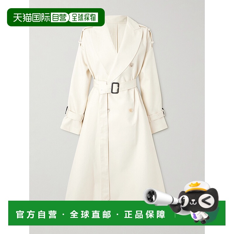 1h可退 香港直邮Givenchy 纪梵希 女士 束带双排扣棉质斜纹布风衣