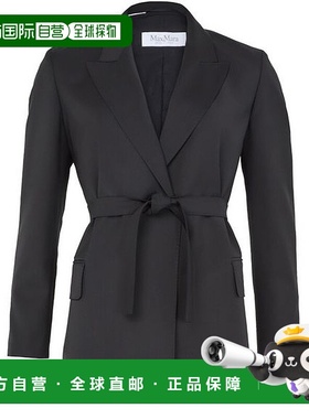 自营欧洲直邮MAXMARA麦丝玛拉 Talento女士黑色羊毛短款西装外套