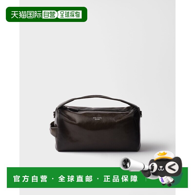 欧洲直邮PRADA(2025 年产品)做旧皮革单肩包手提包