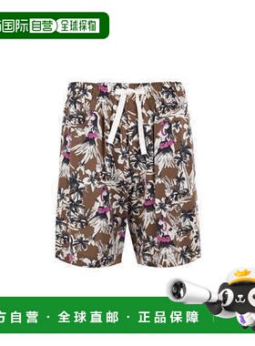 1h可退 香港直邮Palm Angels 棕榈天使 男士 图案抽绳短裤 PMCB05