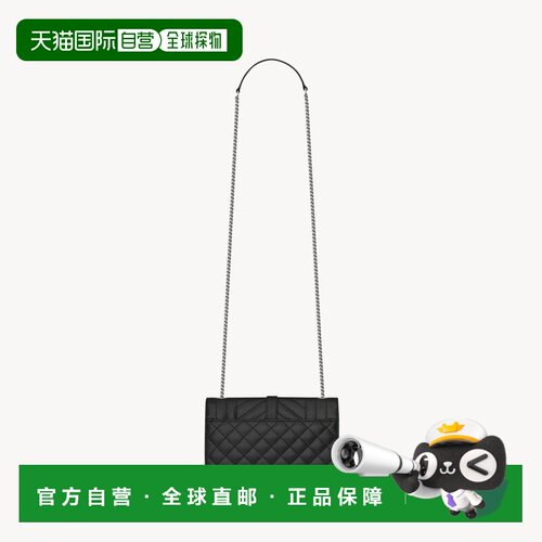 自营欧洲直邮YSL圣罗兰 女士黑色牛皮革手提包单肩包斜挎包新款