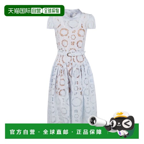 1h可退 香港直邮Self-Portrait 花卉蕾丝中长连衣裙 RS26167MB