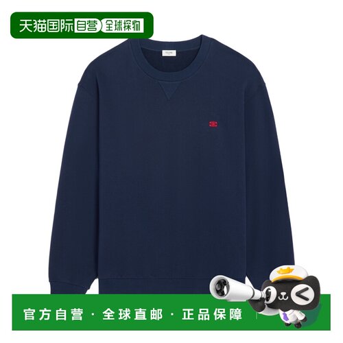 香港直邮CELINE 男士卫衣 RY0GA510ZGBL7 SS2026 蓝色 长袖卫衣