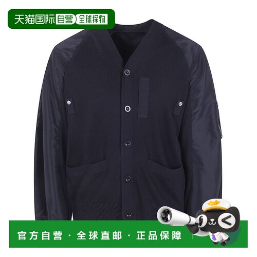 1h可退 欧洲直邮SACAI 男士针织衫 2603940M001 SS2026 黑色 Nylo