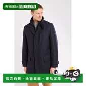 男士 自营欧洲直邮Armor Lux 浓郁海军蓝羊毛拉链门襟大衣夹克