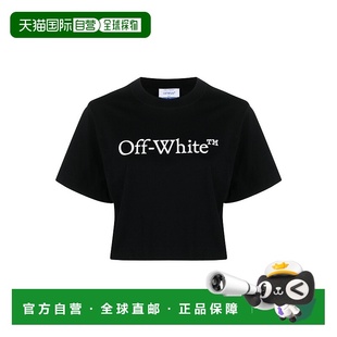 恤 香港直邮Off 徽标印花短款 OWAA090C99JER004 White