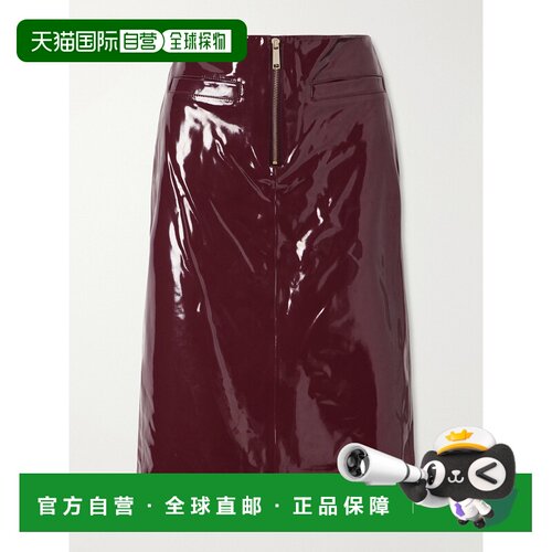 香港直邮Self-Portrait 女士 Vinyl-effect 中长半身裙 AW26080MS