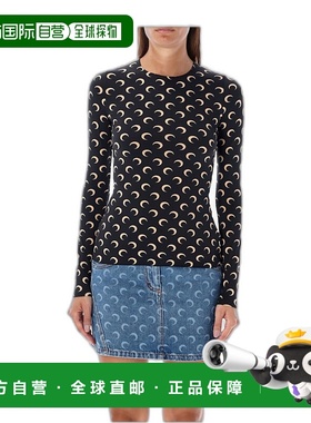 1h可退 香港直邮Marine Serre 满月图案T恤 WTS006ACJER0001