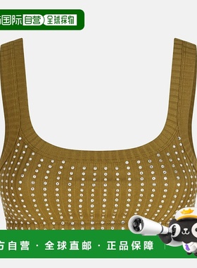 香港直邮The Attico 女士 军装风绿色莱茵石上衣 251WCL00006JJJ0