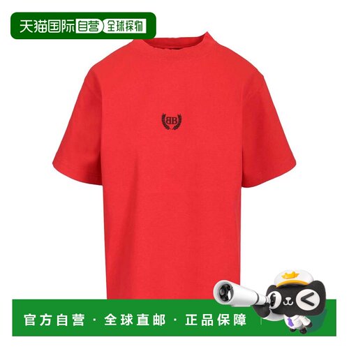 1h可退 欧洲直邮BALENCIAGA 女士T恤 850990TSVC96167 CO 红色 圆