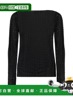 1h可退 香港直邮Pinko 品高 女士 水钻罩衫 103911A220 black黑色