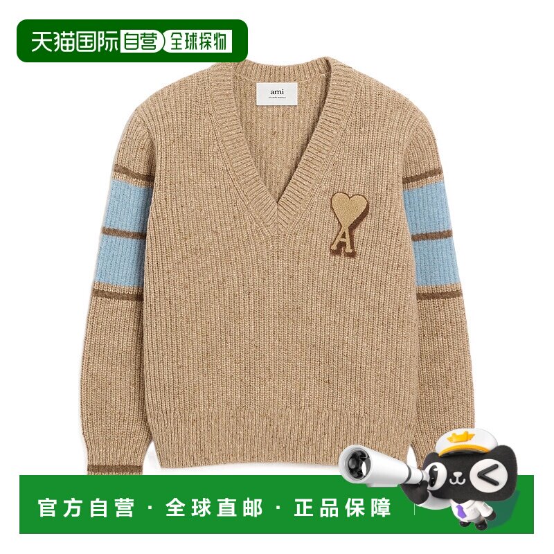 1h可退 香港直邮Ami Paris 长袖毛衣 UKS823KN0111.