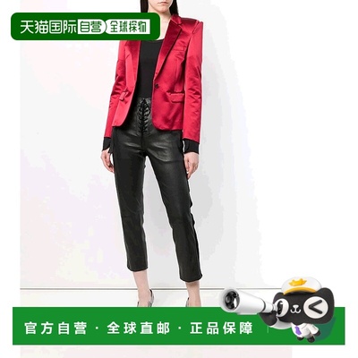 香港直邮Unravel Project 系带皮革七分裤 UWJB015F180070011000