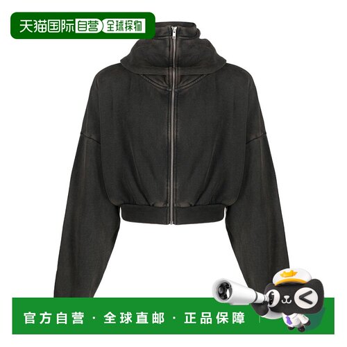 香港直邮entire studios 短款拉链卫衣 ES2156WBWashedBlack针织