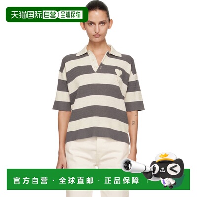 1h可退 香港直邮Ami Paris 女士 灰白色 & 灰色 Cotton Ami De Co