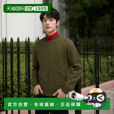 自营欧洲直邮RALPH LAUREN拉夫劳伦 RRL羊毛和棉质拉链毛衣高领