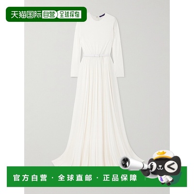 1h可退 香港直邮Ralph Lauren 拉尔夫劳伦 女士 束带皮革边褶裥乔