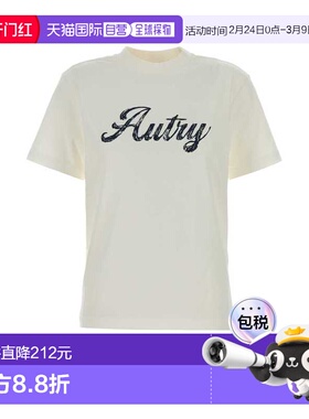 1h可退 香港直邮AUTRY 女士 白色棉质T恤 TSPWI5CW white白色 舒