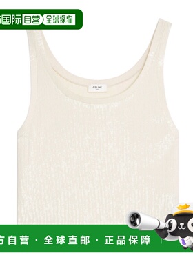 香港直邮Celine 平纹针织刺绣背心 2X07H396T.吊带