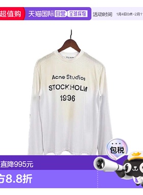 欧洲直邮Acne Studios艾克妮1996系列字母Logo印花T恤明星同款长