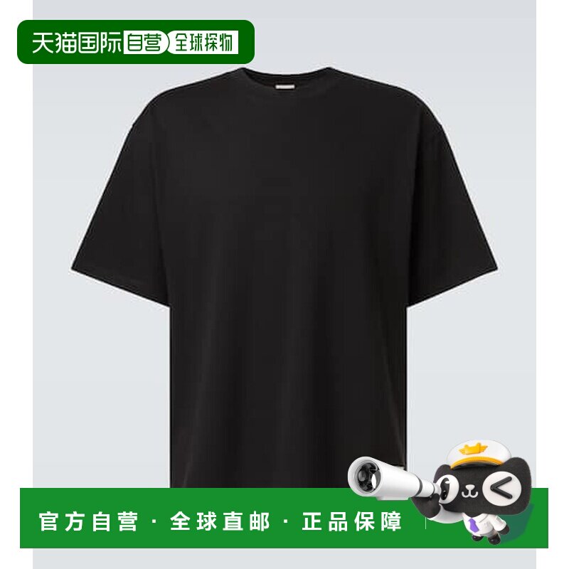 1h可退 香港直邮Saint Laurent 圣罗兰 男士 棉混纺T恤 black黑色