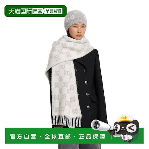 欧洲直邮GUCCI (2025) GG古驰羊驼羊毛混纺围巾配饰