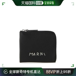 钱包 香港直邮Marni PFMI0095Q0 leather 男士 wallet Black 玛尼