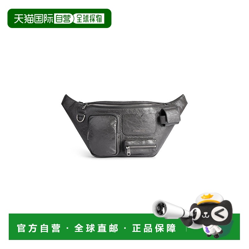 欧洲直邮BALENCIAGA (2025新品) 男士深灰色 Superbusy 腰包