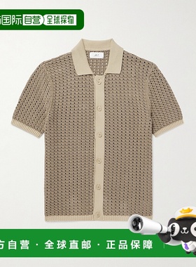 香港直邮Mr P. 男士 钩花有机棉衬衫 MPK251038TAUPE