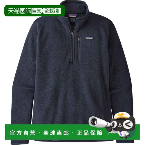 自营欧洲直邮Patagonia Better Sweater男士藏青色聚酯纤维高领抓