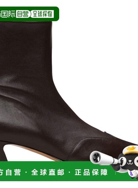 香港直邮KHAITE 女士 棕色 Nevada Stretch Low 踝靴 F1068836