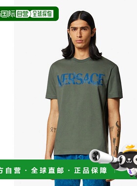 香港直邮Versace 徽标T恤 10069741A049491GH80短袖范思哲