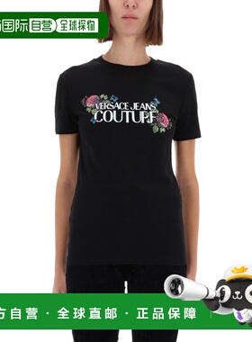 1h可退 香港直邮versace 范思哲 女士 带LogoT恤 79HAHB00CJB0189