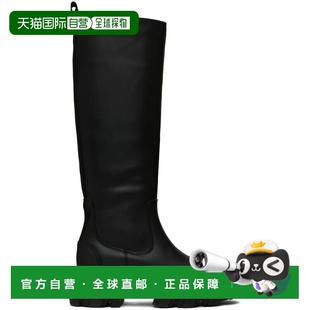 1h可退 香港直邮GANNI 甘尼 女士 黑色 Cleated Tubular 高筒靴 S