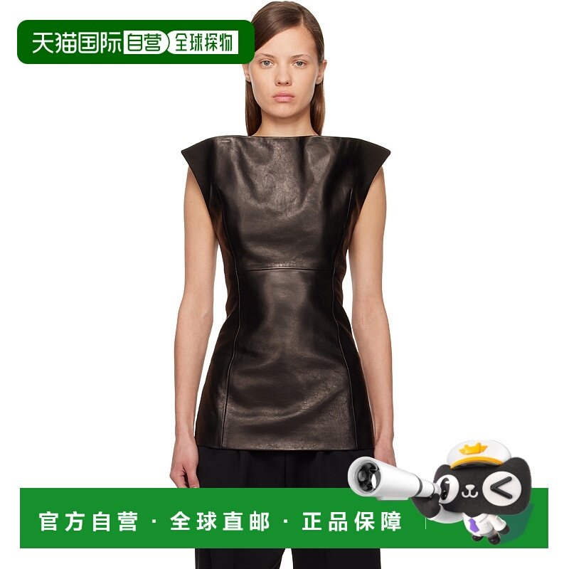 1h可退 香港直邮KHAITE 女士 黑色 Corinne 皮革上装 2426729,女装/女士精品,背心吊带,淘宝优惠券,粉丝福利购,淘宝优惠卷